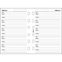 Recharge carnet d'adresses format Pocket paquet de 100 feuilles Blanc