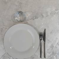 Mange-debout pied noir 60x60cm marbre de trevisse - intérieur - RestooTab