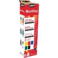 Set Initiation Marbling Peinture sur soie - 6 Flacons Bouchon Pipette de 20 ml