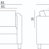 Fauteuil TENOR 1 place tissu Bondai – ArtProg