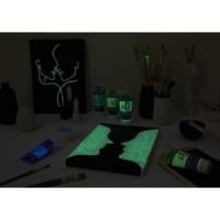Liant Acrylique Peinture Studio Acrylics Phosphorescente Autoluminescente - Bleu 100 ml - PÉBÉO