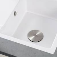 Cache bonde d'évier en acier inoxydable Ø90 mm - Gedimat - VILLEROY ET BOCH