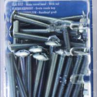 Boulon poêlier tête ronde large fendue Pozidriv acier zingué - Gedimat - NORAIL