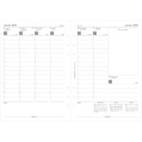 Recharge pour agenda A5 Semaine sur deux pages verticale - français - 2025