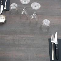 Table rabattable pied blanc 70x70cm hypster bronze - terrasse - RestooTab