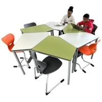 Table Pentagonale Modulable EWT5 | Plateau HPL | Scolaire et Professionnel