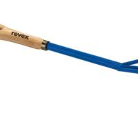 Griffe piocheuse 3 dents acier forgé manche en bois frêne verni - Gedimat - REVEX