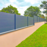 Platine muret alu pour poteau de clôture gris - Gedimat