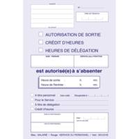Manifold AUTORISATION SORTIE 210X140 mm 50 feuillets Tripli
