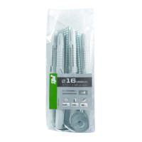 Cheville traversante D12x120mm avec vis tête hexagonal D9x125mm - Gedimat