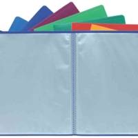 Protège-documents A4 Polypro 100 pochettes 200 vues Bleu - EXACOMPTA