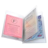 Etui de protection multi-cartes 4 volets PVC lisse 20/100e - Cristal