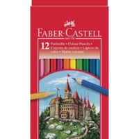 Etui de 12 crayons de couleur en 12 couleurs assorties - Faber-Castell