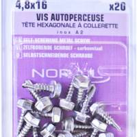 Vis autoperceuse tête hexagonale matière inox A2 4,8 x 16 mm - Gedimat - NORAIL