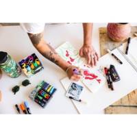 Marqueur à pigment PCM22 MOP'R Pointe Ronde XXL 3-19 mm Bleu clair