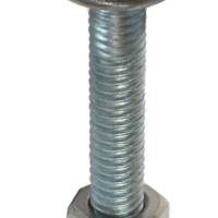 Boulon poêlier tête ronde large fendue Pozidriv acier zingué - Gedimat - NORAIL