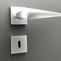 Ensemble de poignées sur rosaces SOFIA zamak satin nickel - Gedimat - REIVILO