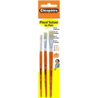 Pincel'School - pinceaux plats soie de porc - CLÉOPÂTRE