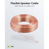 Câble de Haut-parleur transparent Rouleau de 10 m, section de 2 x 2,5 mm², CCA
