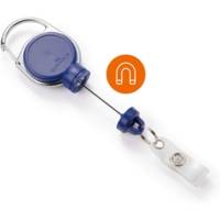 Enrouleur Porte Badges Extra résistant Bleu fonce