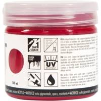 Pot 140ml Peinture Acrylique MAT pub Rouge Carmin - PÉBÉO