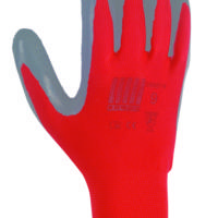 Gant tricoté polyester tous travaux rouge latex noir - Gedimat