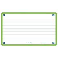 Paquet de 32 Fiches Bristol flashcards 2.0 Non Perforées 75x125 mm A7 ligné vert