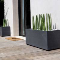 Jardinière rectangle GRAPHIT - 99,5 x 39,5 x 43,5 cm - gris anthracite - Gedimat