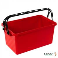 Bac UNIVERSEL rouge avec anses noires - Gedimat