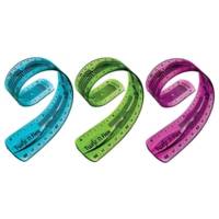 Règle plate Twist'n Flex Incassable Flexible 15 cm couleur aléatoire