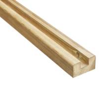 Poteau départ ou de terminaison bois du nord brun 1 rainure - Gedimat