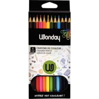 Boîte de 12 crayons de couleurs assorties 18 cm - WONDAY