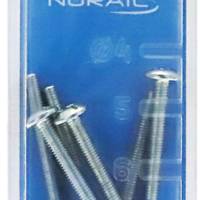 Boulon poêlier tête ronde large fendue Pozidriv acier zingué - Gedimat - NORAIL