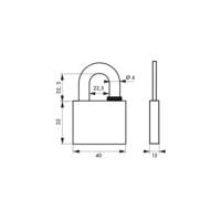 Cadenas REVERSO 40mm anse acier nickelé 4 clés réversibles - Gedimat - THIRARD