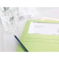 Boite de 10 Pochette coin à fenêtre Ordo 120g 22x31 cm 5 couleurs assorties