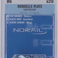 Rondelle plate moyenne en acier zingué Ø6 - Gedimat - NORAIL