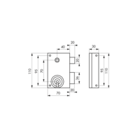 Serrure de grille et portail pêne dormant 1/2t droite 70x110mm - Gedimat - THIRARD
