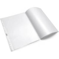 Sachet de 10 Pochettes perforées A3 oblong PP Transparent Plié A4 - DURABLE