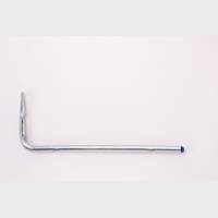 Crochet droit tube zinc D16mm - Gedimat - MOTTEZ