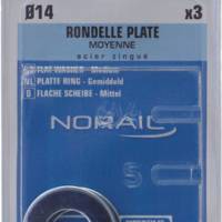 Rondelle plate moyenne en acier zingué Ø14 - Gedimat - NORAIL