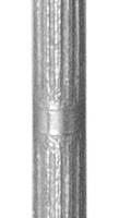 Pointe à béton striée acier trempé galvanisé zingué brillant 2,7 x 30 mm - Gedimat - NORAIL