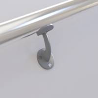 Support main courante aluminium gris - Ø 40 mm - 2 pièces - Gedimat