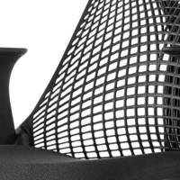 Fauteuil SAYL Herman MILLER tissu PHOENIX Noir avec accoudoirs