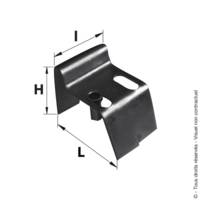 Sabot de portail à sceller gâche réglable noir - 170mm - Gedimat - AFBAT