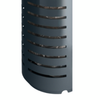 Corbeille urbaine Contemporaine Evolution 2x100 L porte sac bi-flux