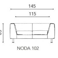 Canapé NODA 2 places en tissu anti feu ou - Mobilier - Collectivité