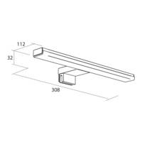 Applique luminaire PANDORA X-PRO LED IP44 chromé - Gedimat - SALGAR