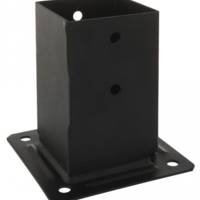 Pied de poteau carré de jardin à boulonner finition noire - Gedimat