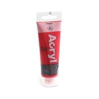 Tube Soft Plastique 75ml Peinture Acrylique Fine Rouge Vermillon 300 - PRIMO