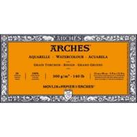 Bloc 20 feuilles 15x30 300g grain torchon blanc naturel